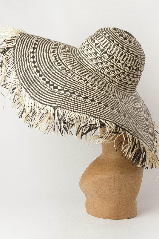 Andromeda Woven Pattern Straw Hat