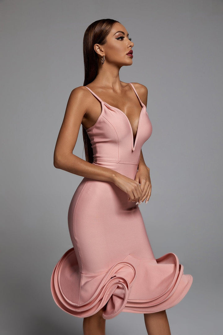 Eleanor Bandage Dress - Blush - sarahselena