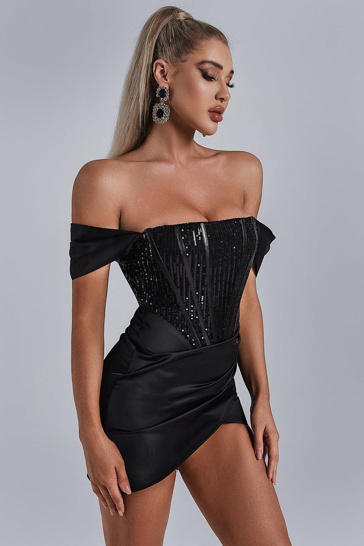 Nadia Off Shoulder Mini Dress - sarahselena