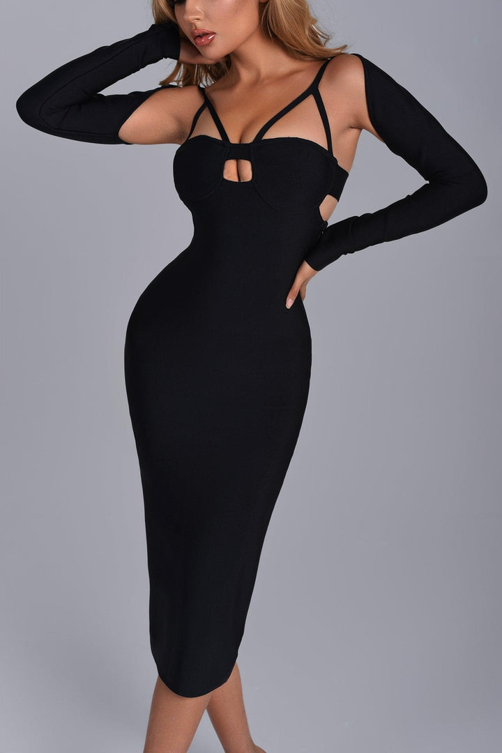 Anika Cutout Midi Bandage Dress - sarahselena