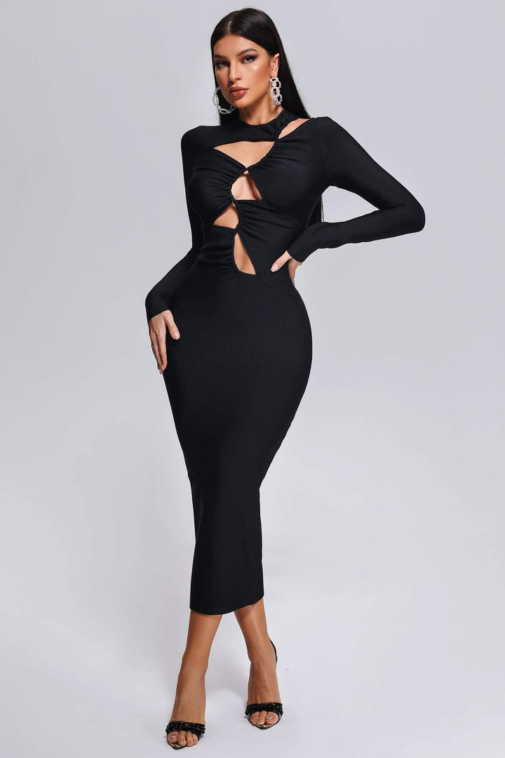 Zambezi Cutout Midi Bandage Dress - sarahselena