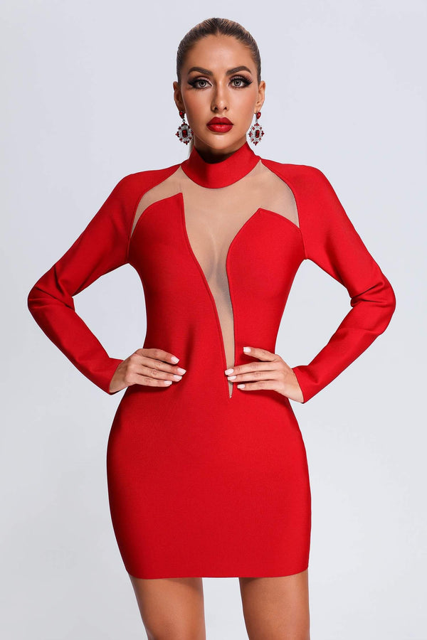 Helene Mesh Mini Bandage Dress - sarahselena