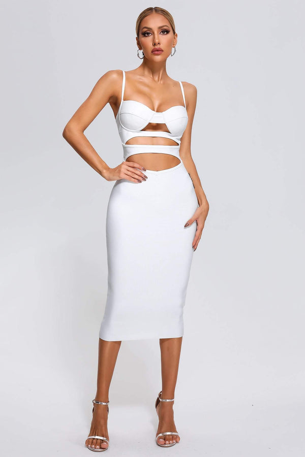 Lorelie Cutout Midi Bandage Dress - sarahselena