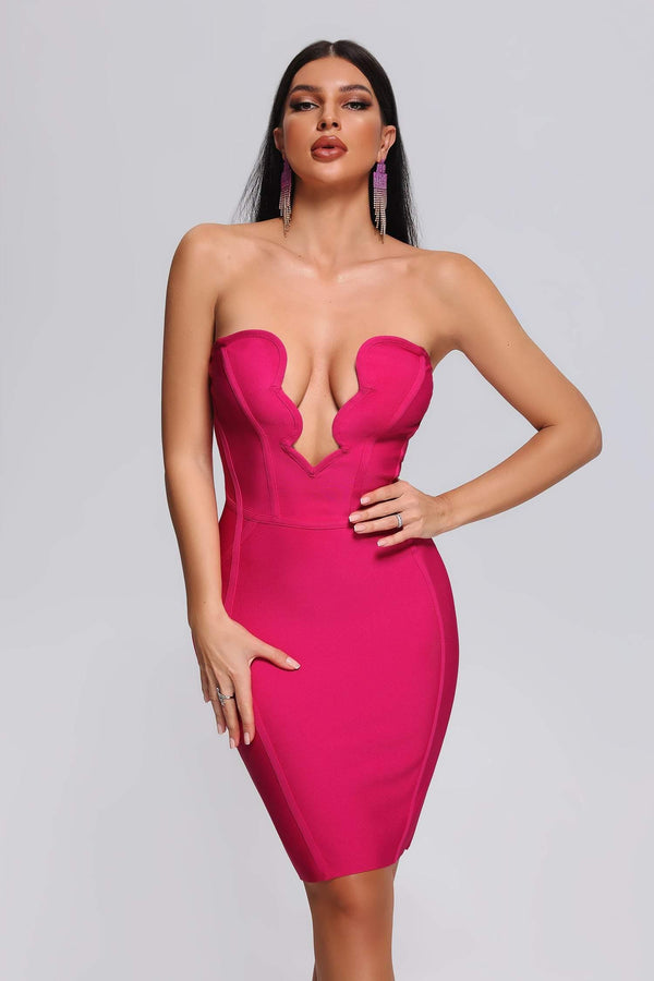 Temaie Strapless Mini Bandage Dress - sarahselena